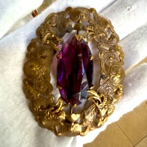 Vintage Victorian Purple Brooch Pin